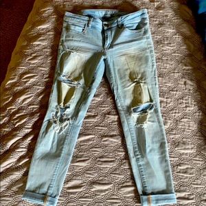 American Eagle super super stretch jeans.